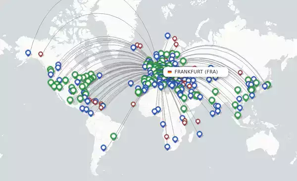 Flugzeiten Flüge Weltweit ab Flughafen Frankfurt Airport