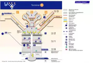 Terminal 1 Abflug Plan Gate A B C auf Ebene 2 Flughafen Frankfurt Airport